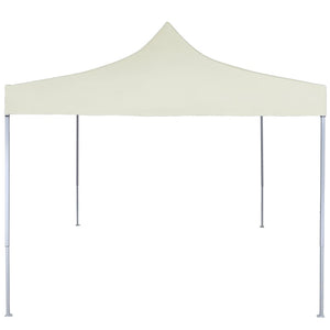 Gazebo Professionale Pieghevole 2x2 m in Acciaio Crema 48880