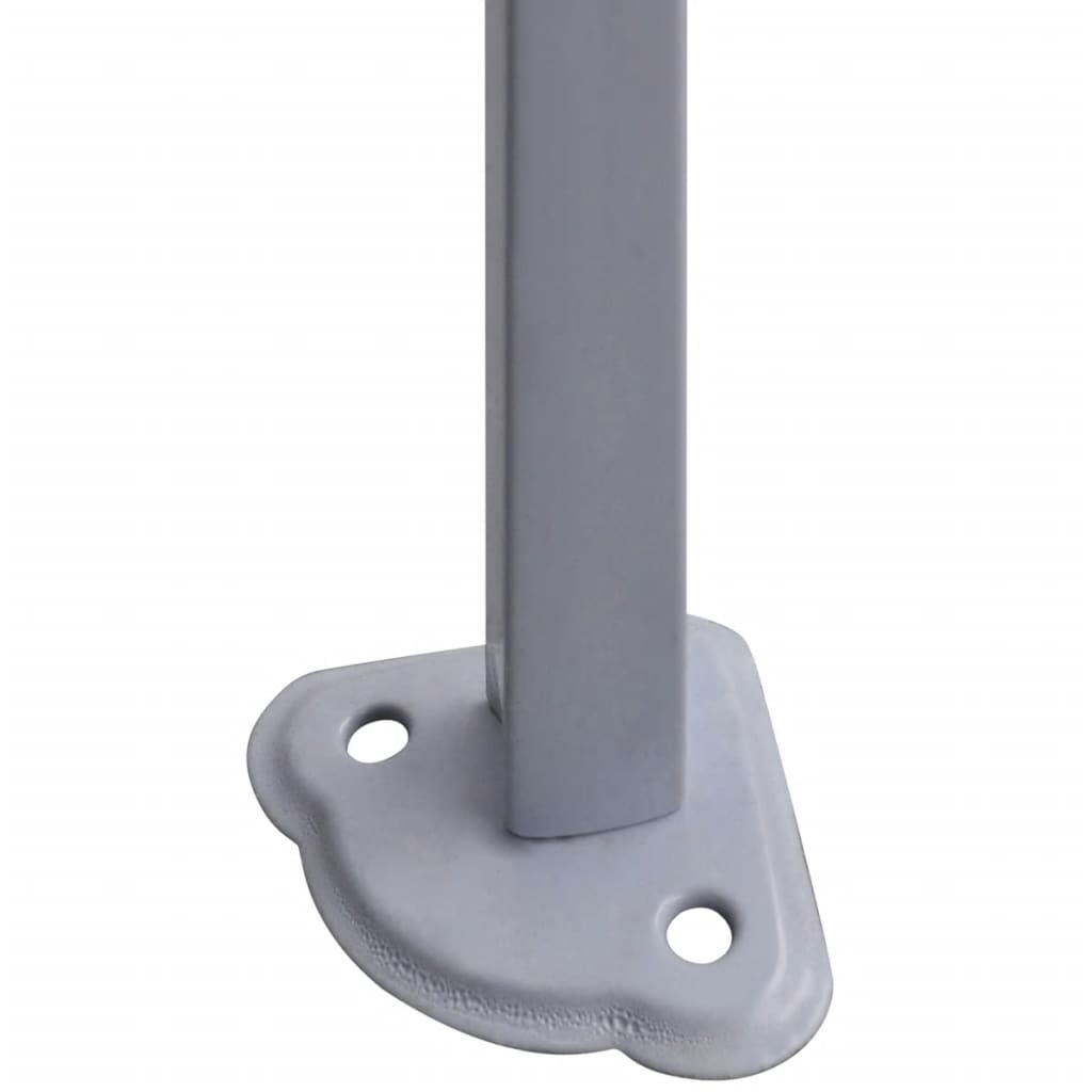 Gazebo Professionale Pieghevole con 2 Pareti 2x2m Acciaio Crema