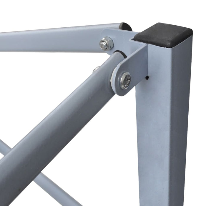 Gazebo Professionale Pieghevole con 2 Pareti 2x2m Acciaio Crema