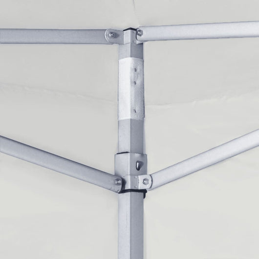 Gazebo Pieghevole Professionale 2 Pareti 2x2m Acciaio Bianco 48887