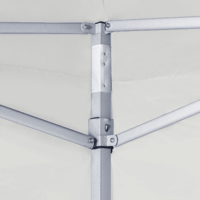Gazebo Pieghevole Professionale 2 Pareti 2x2m Acciaio Bianco 48887