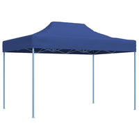 Gazebo Professionale Pieghevole 3x4m Acciaio Blu