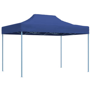 Gazebo Professionale Pieghevole 3x4m Acciaio Blu