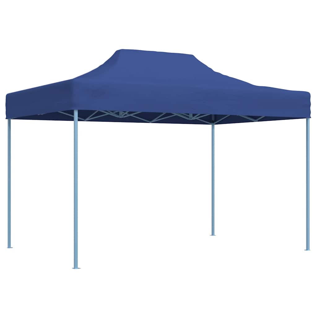 Gazebo Professionale Pieghevole 3x4m Acciaio Blu 48889
