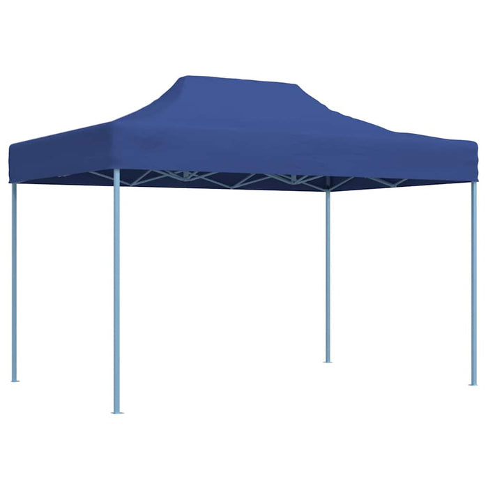 Gazebo Professionale Pieghevole 3x4m Acciaio Blu 48889