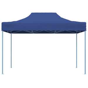 Gazebo Professionale Pieghevole 3x4m Acciaio Blu 48889