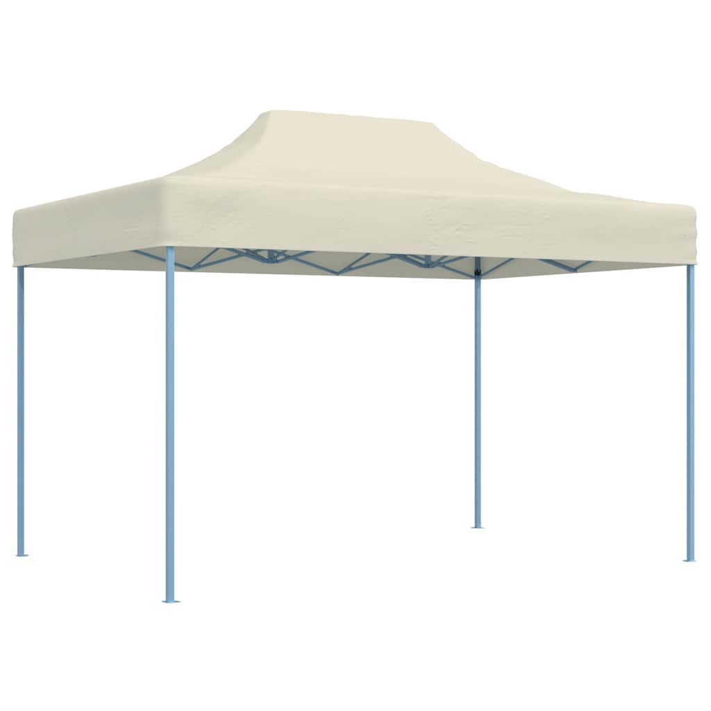 Gazebo Professionale Pieghevole 3x4m Acciaio Crema 48892