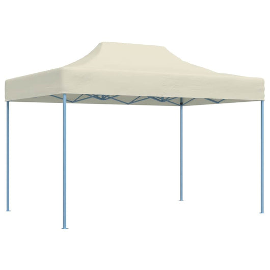 Gazebo Professionale Pieghevole 3x4m Acciaio Crema 48892