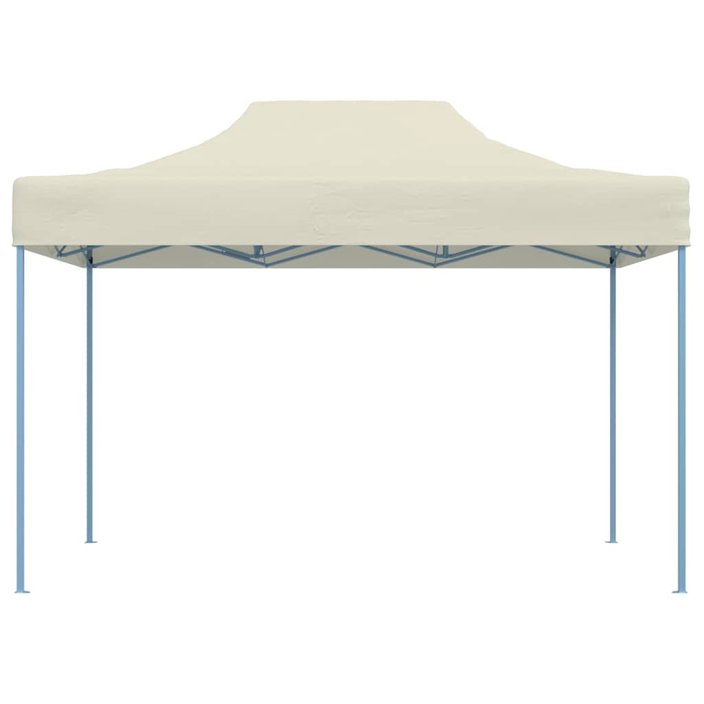 Gazebo Professionale Pieghevole 3x4m Acciaio Crema 48892