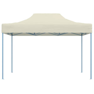 Gazebo Professionale Pieghevole 3x4m Acciaio Crema 48892