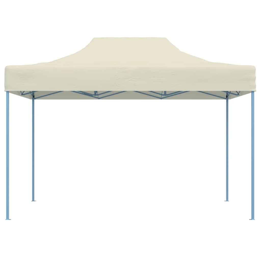 Gazebo Professionale Pieghevole 3x4m Acciaio Crema