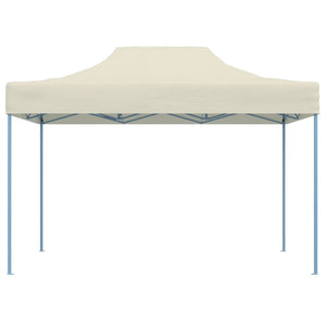 Gazebo Professionale Pieghevole 3x4m Acciaio Crema