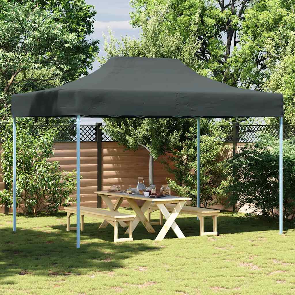 Gazebo Professionale Pieghevole 3x4m in Acciaio Antracite 48895