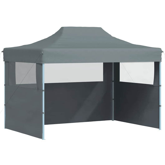 Gazebo Professionale Pieghevole 3 Pareti 3x4m Acciaio Antracite 48896