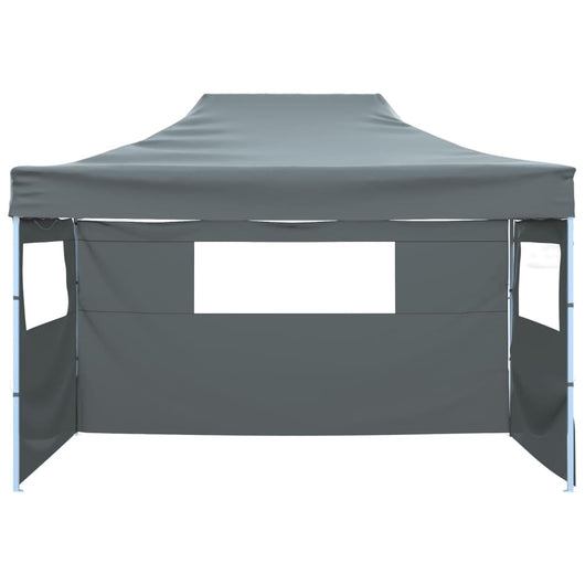 Gazebo Professionale Pieghevole 3 Pareti 3x4m Acciaio Antracite cod mxl 46300