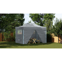 Gazebo Professionale Pieghevole 4 Pareti 3x4m Acciaio Antracite 48897