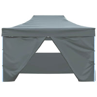 Gazebo Professionale Pieghevole 4 Pareti 3x4m Acciaio Antracite 48897