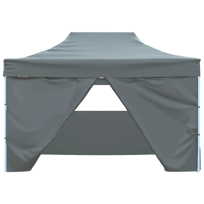 Gazebo Professionale Pieghevole 4 Pareti 3x4m Acciaio Antracite 48897