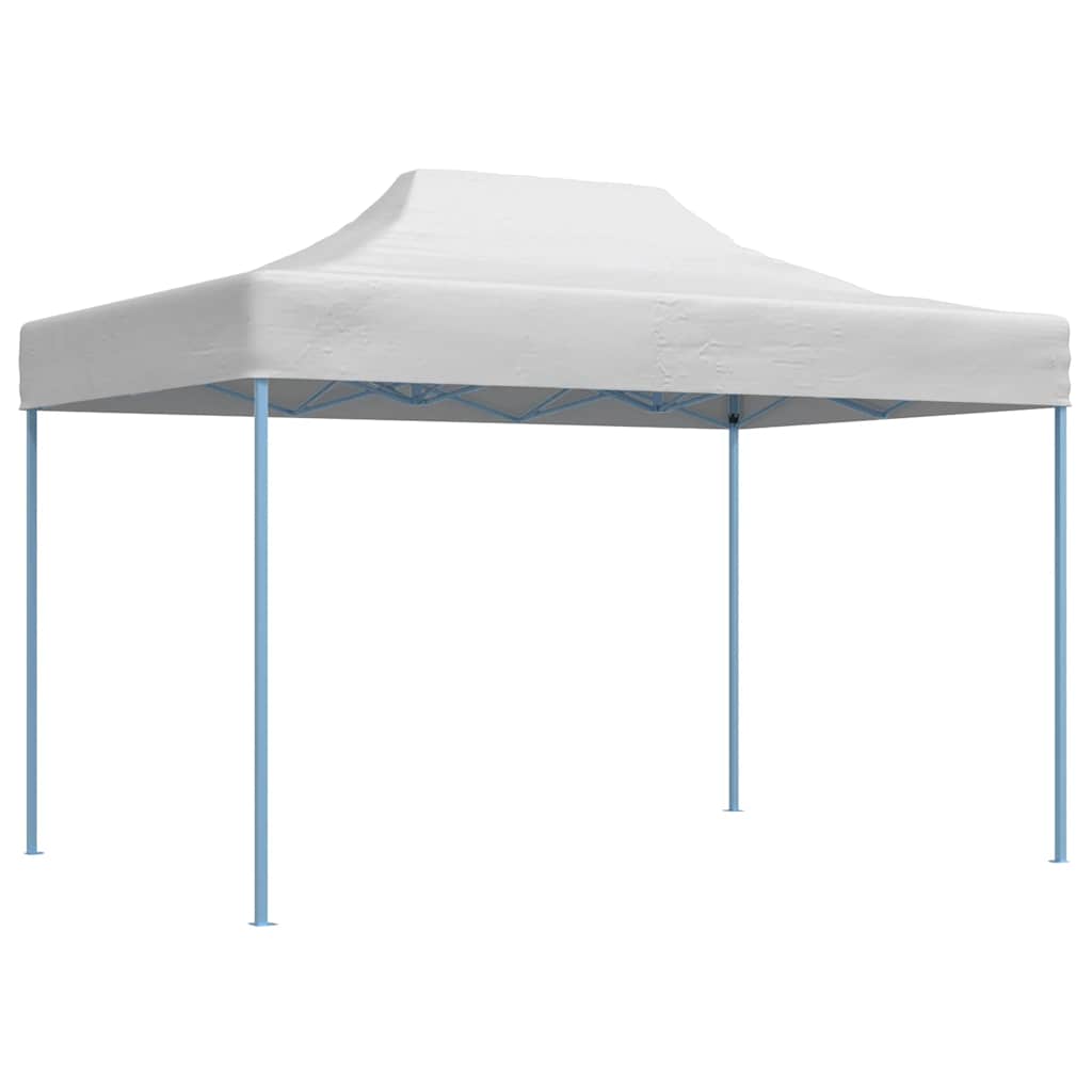 Gazebo Professionale Pieghevole 3x4m Acciaio Bianco