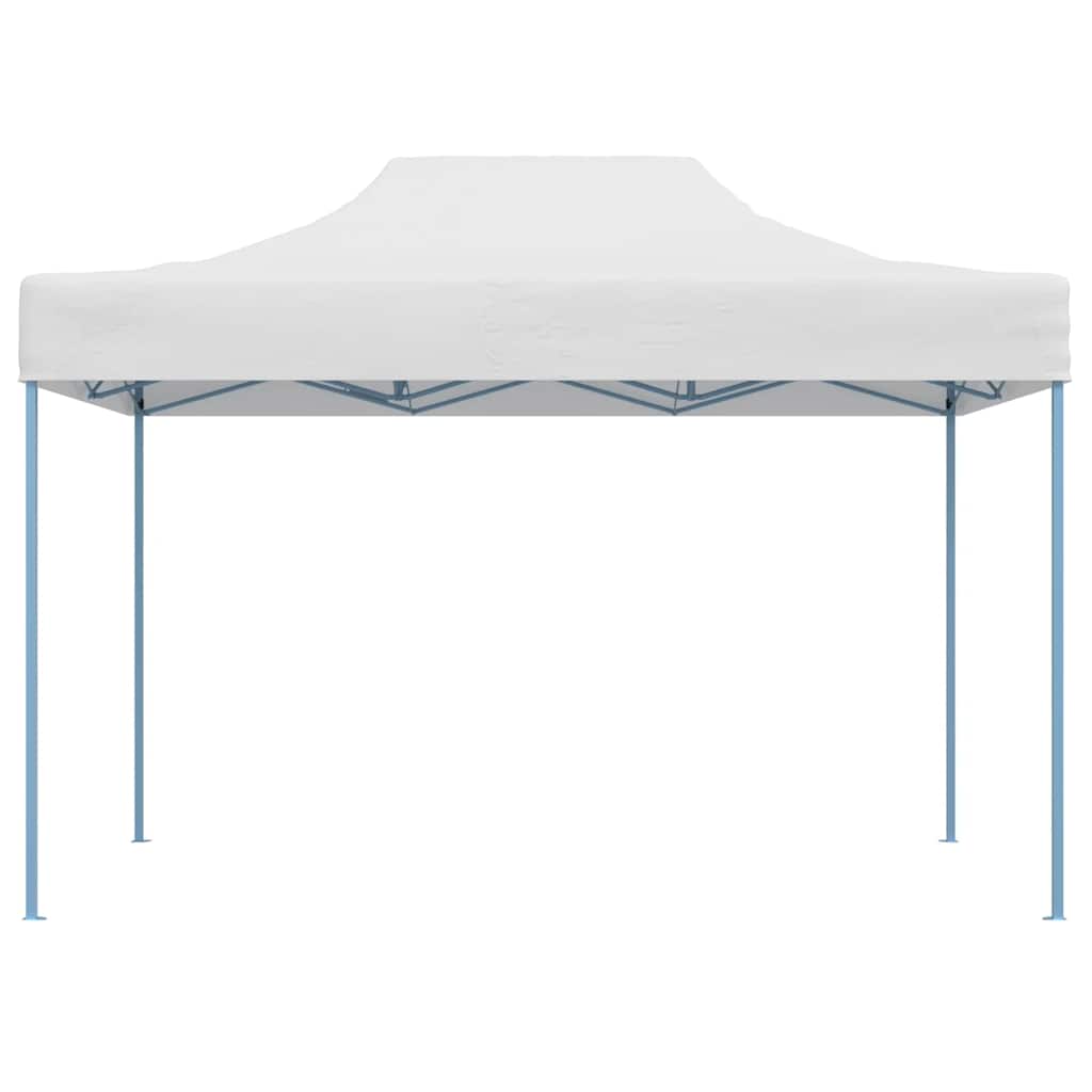 Gazebo Professionale Pieghevole 3x4m Acciaio Bianco