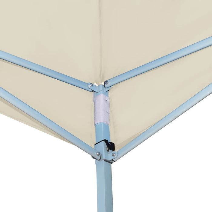 Gazebo Pieghevole con 2 Pareti 5x5 m Crema cod 10693
