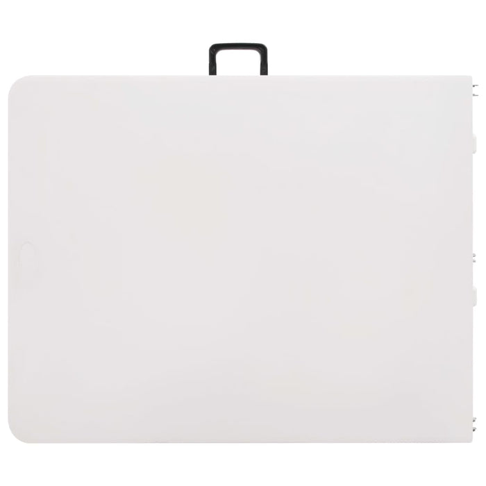 Tavolo da Giardino Pieghevole Bianco 180x72x72 cm in HDPE 48829
