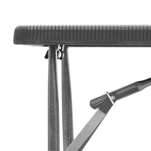 Panchine da Giardino Pieghevoli 2 pz 180 cm in HDPE Nere