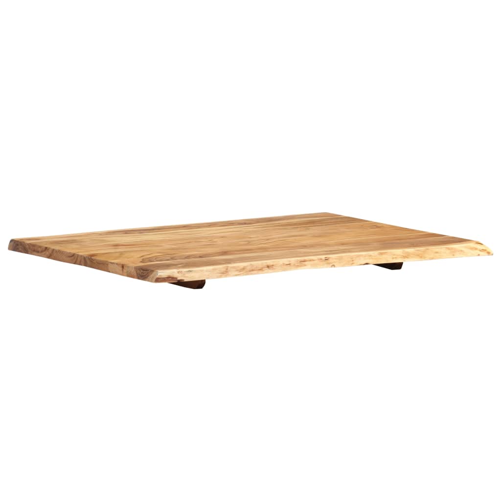 Piano del Tavolo in Legno Massello di Acacia 80x(50-60)x2,5 cm 286329