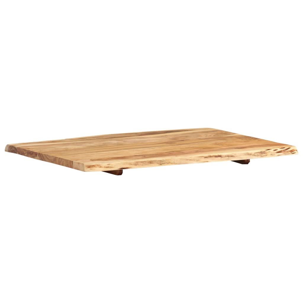 Piano del Tavolo in Legno Massello di Acacia 80x(50-60)x2,5 cm 286329