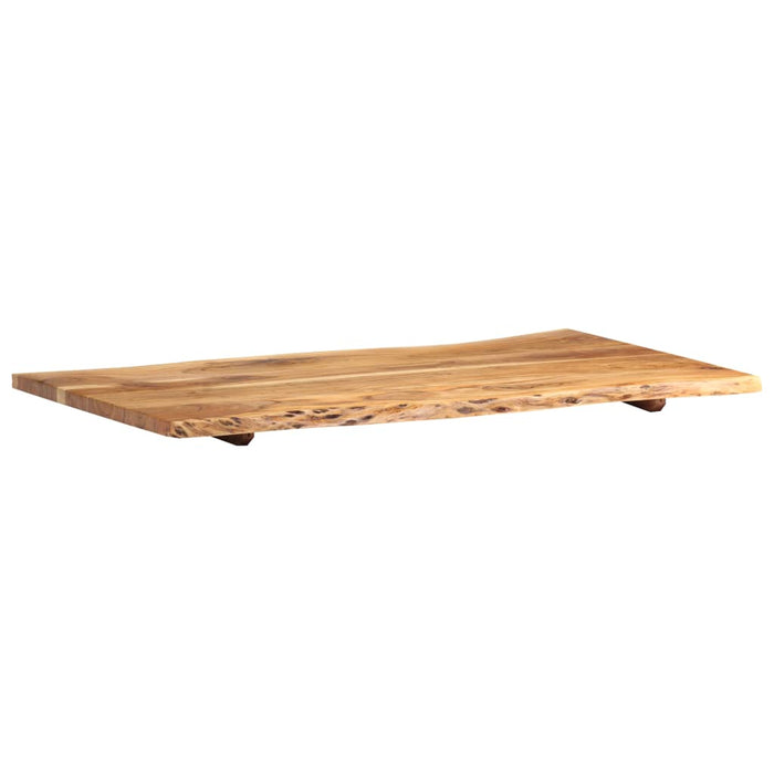 Piano del Tavolo in Legno Massello di Acacia 100x(50-60)x2,5 cm 286331