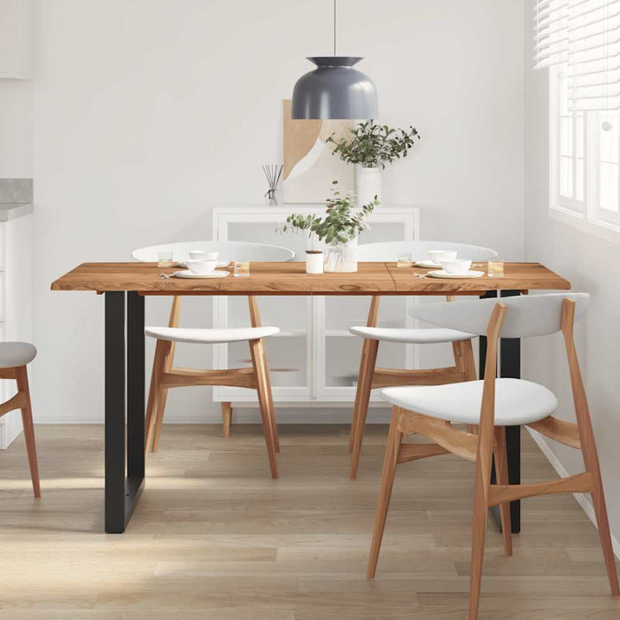 Tavolo da Pranzo 154x80x76 cm in Legno Massello di Acacia 286473