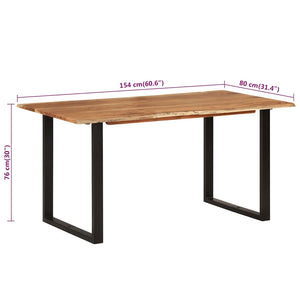 Tavolo da Pranzo 154x80x76 cm in Legno Massello di Acacia 286473