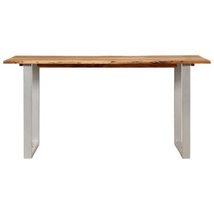 Tavolo da Pranzo 154x80x76 cm in Legno Massello di Acacia 286477