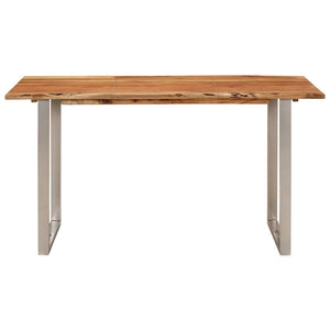 Tavolo da Pranzo 140x70x76 cm in Legno Massello di Acacia 286478