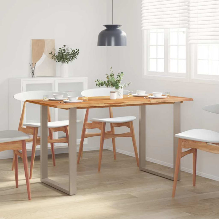 Tavolo da Pranzo 140x70x76 cm in Legno Massello di Acacia 286478
