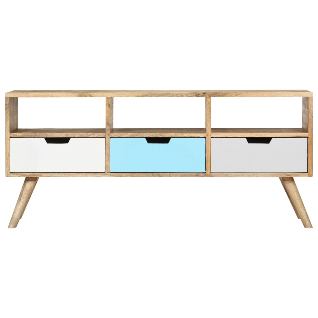 Mobile Porta TV-Mobile per TV-Credenza TV 110x35x48 cm Legno Massello di Mango 827749