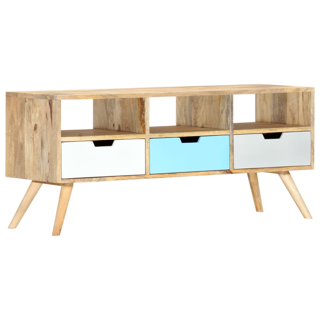Mobile Porta TV-Mobile per TV-Credenza TV 110x35x48 cm Legno Massello di Mango 827749