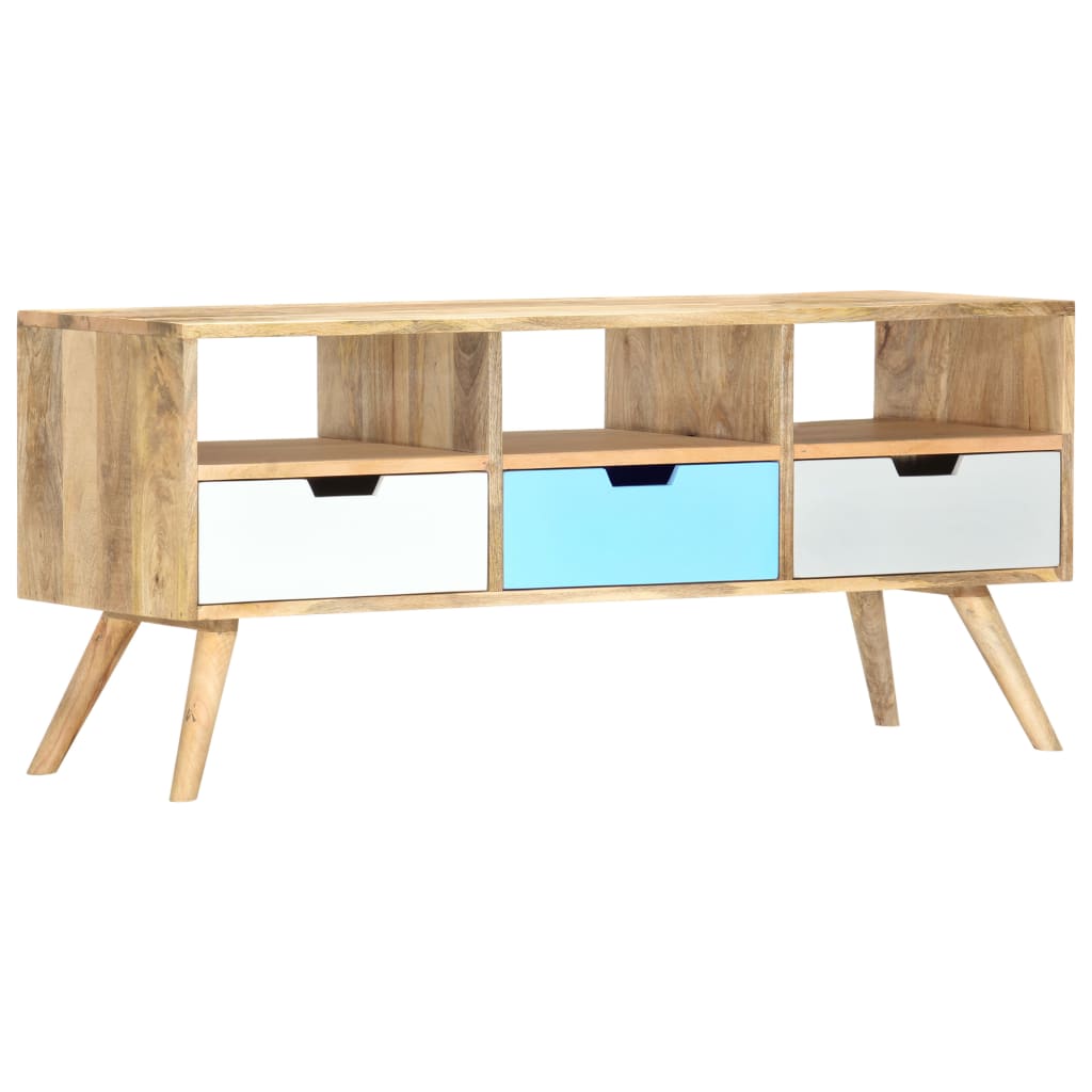 Mobile Porta TV-Mobile per TV-Credenza TV 110x35x48 cm Legno Massello di Mango 827749
