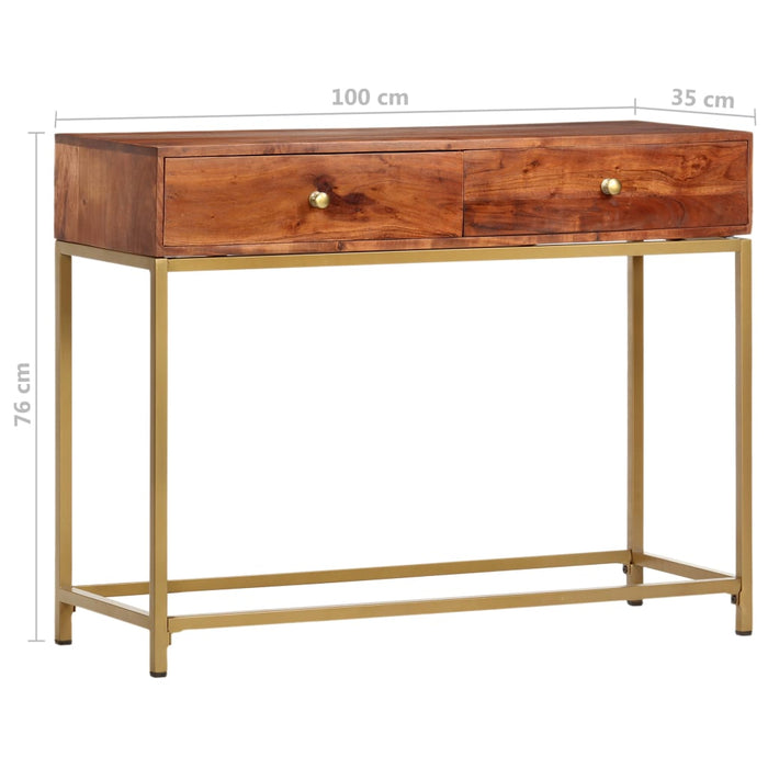 Tavolo Consolle 100x35x76 cm in Legno Massello d'Acacia 286175