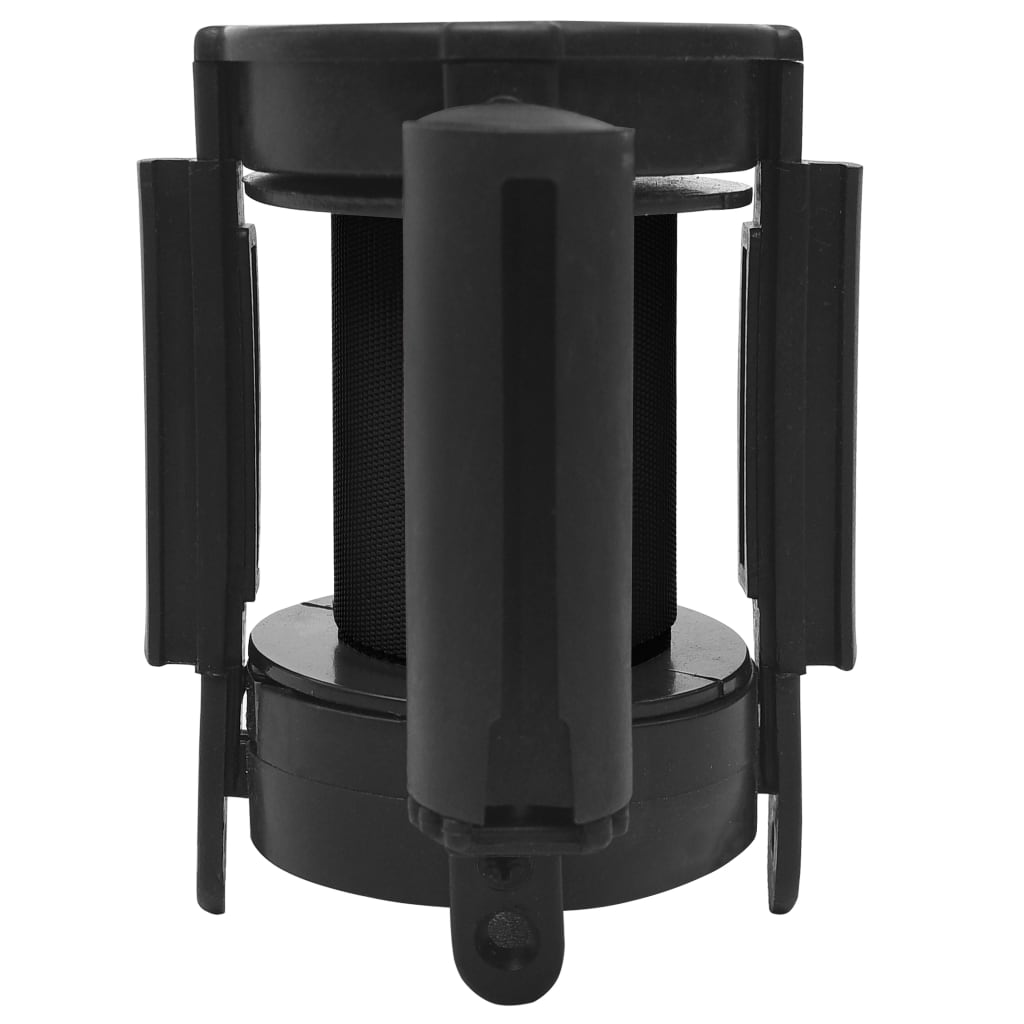 Barriera a Nastro Retrattile 200 cm Nero 51162