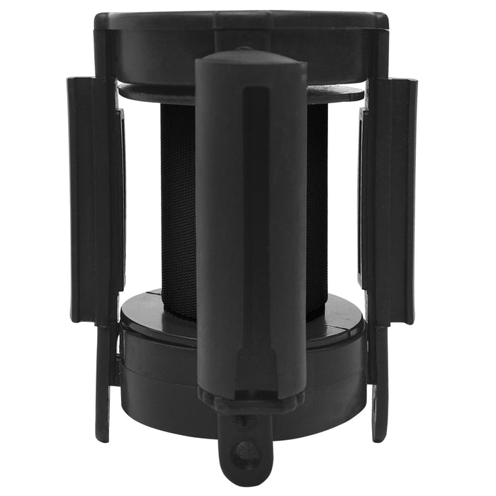 Barriera a Nastro Retrattile 200 cm Nero 51162