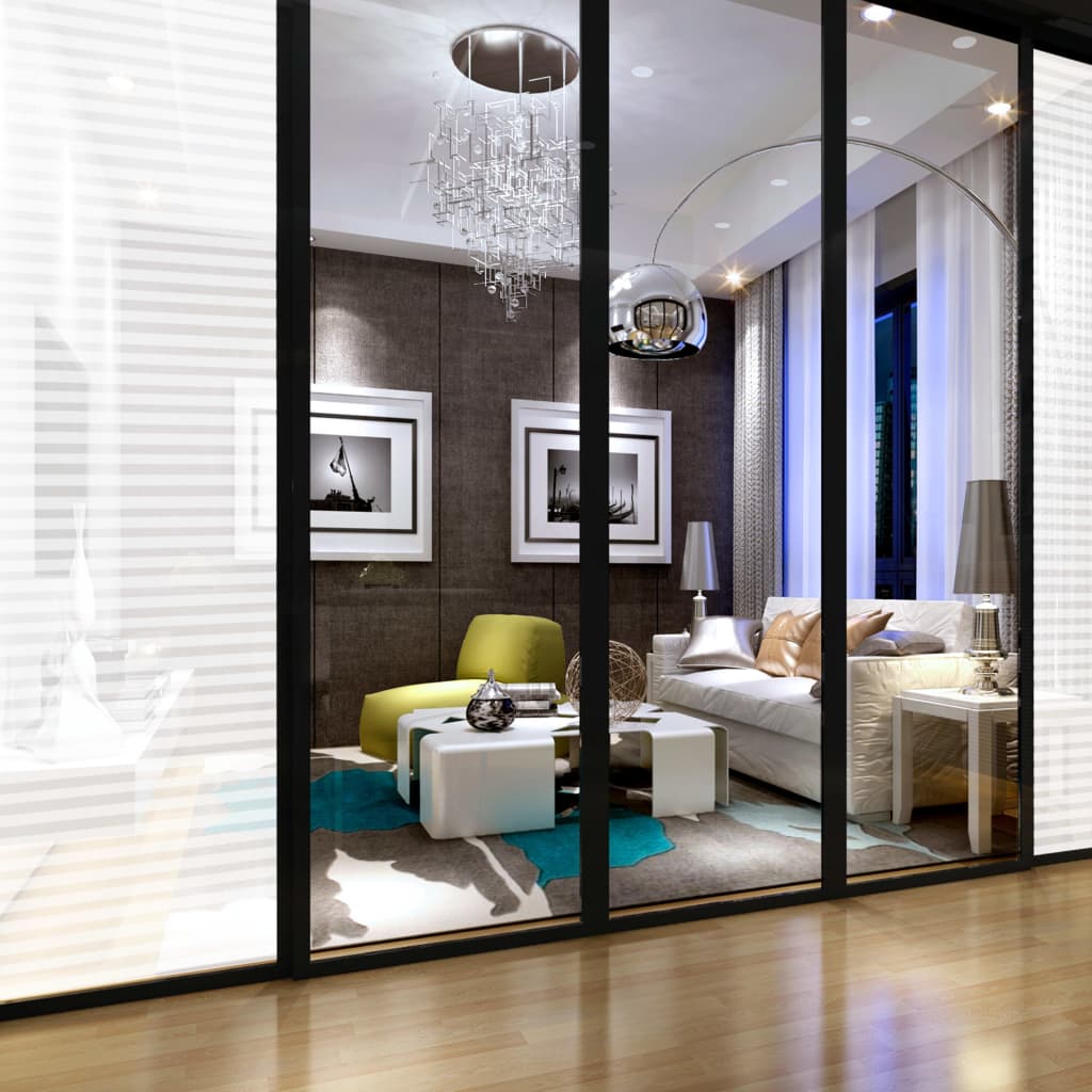 Pellicola per Finestra Design Smerigliato Strisce 0,9x50 m PVC 146108