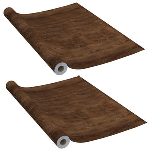 Pellicole Autoadesive per Porte 2 pz Rovere Moro 210x90 cm PVCcod mxl 121055