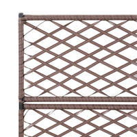 Leto Rialzato Traliccio 3 Vasi 83x30x130 cm Polyrattan Marrone