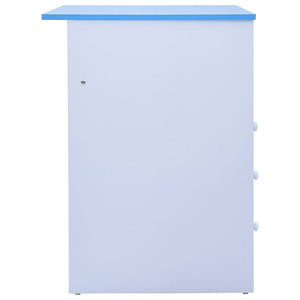 Scrivania da Disegno per Bambini Inclinabile Blu e Bianca 287446