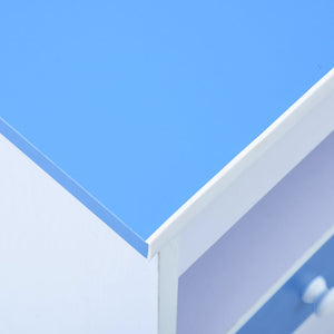 Scrivania da Disegno per Bambini Inclinabile Blu e Bianca 287446