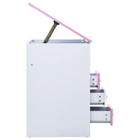 Scrivania da Disegno per Bambini Inclinabile Rosa e Bianca 287447