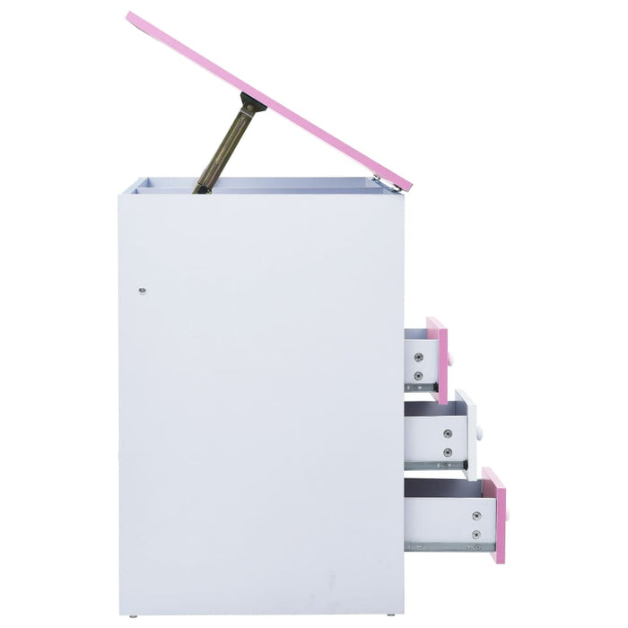 Scrivania tavolo postazione di lavoro mobile per computer studio per bambini Reclinabile Rosa e rosa 02_0023933