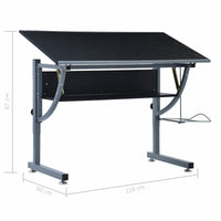 Tavolo da disegno Nero 110 x 60 x 87 cm Truciolare 287451