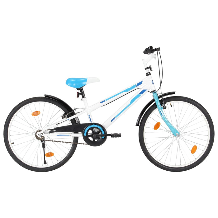 Bici per Bambini 24 Pollici Blu e Bianca cod mxl 70727